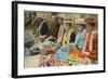 Lei Vendors, Hawaii-null-Framed Art Print