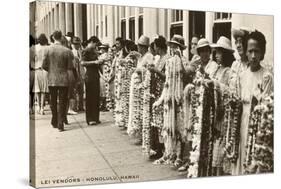 Lei Vendors, Honolulu, Hawaii-null-Stretched Canvas