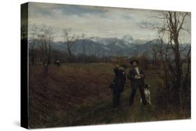 Leibl and Sperl Hunting, about 1890-Johann Sperl-Stretched Canvas
