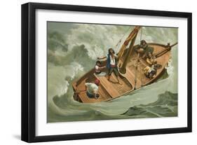 Leibniz in a Boat on the Adriatic-Josep or Jose Planella Coromina-Framed Premium Giclee Print