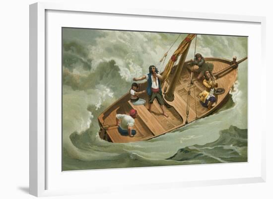 Leibniz in a Boat on the Adriatic-Josep or Jose Planella Coromina-Framed Giclee Print