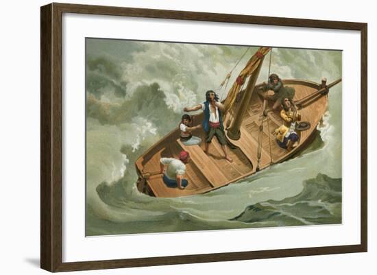 Leibniz in a Boat on the Adriatic-Josep or Jose Planella Coromina-Framed Giclee Print