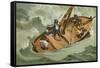Leibniz in a Boat on the Adriatic-Josep or Jose Planella Coromina-Framed Stretched Canvas