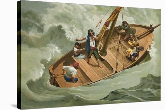 Leibniz in a Boat on the Adriatic-Josep or Jose Planella Coromina-Stretched Canvas