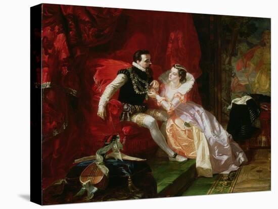 Leicester and Amy Robsart at Cumnor Hall, 1866-Edward Matthew Ward-Stretched Canvas