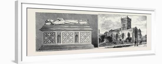 Leicester: Bishop Penny's Tomb in St. Margaret's Church (Left); St. Nicholas' Church (Right)-null-Framed Premium Giclee Print