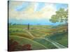 Leicester Countryside-Herb Dickinson-Stretched Canvas