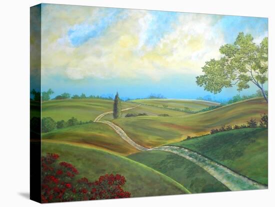 Leicester Countryside-Herb Dickinson-Stretched Canvas