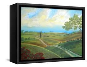 Leicester Countryside-Herb Dickinson-Framed Stretched Canvas