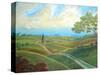 Leicester Countryside-Herb Dickinson-Stretched Canvas