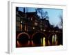 Leidsegracht at Dusk in Amsterdam in the Netherlands-null-Framed Photographic Print