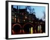 Leidsegracht at Dusk in Amsterdam in the Netherlands-null-Framed Photographic Print