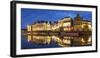 Leie Canal at dusk, Ghent, Flanders, Belgium-Ian Trower-Framed Photographic Print