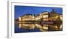 Leie Canal at dusk, Ghent, Flanders, Belgium-Ian Trower-Framed Photographic Print