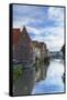 Leie Canal, Ghent, Flanders, Belgium-Ian Trower-Framed Stretched Canvas