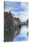 Leie Canal, Ghent, Flanders, Belgium-Ian Trower-Stretched Canvas