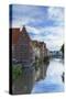 Leie Canal, Ghent, Flanders, Belgium-Ian Trower-Stretched Canvas