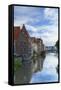 Leie Canal, Ghent, Flanders, Belgium-Ian Trower-Framed Stretched Canvas