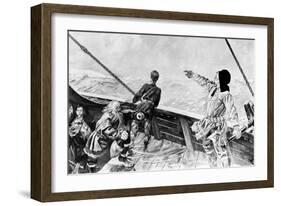 Leif Ericson Discovering America-Per Krohg-Framed Giclee Print