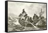 Leif Ericson Off the Coast of Vineland-Oscar Arnold Wergeland-Framed Stretched Canvas