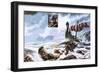 Leif Ericsson's Discovery of North America-Oliver Frey-Framed Giclee Print