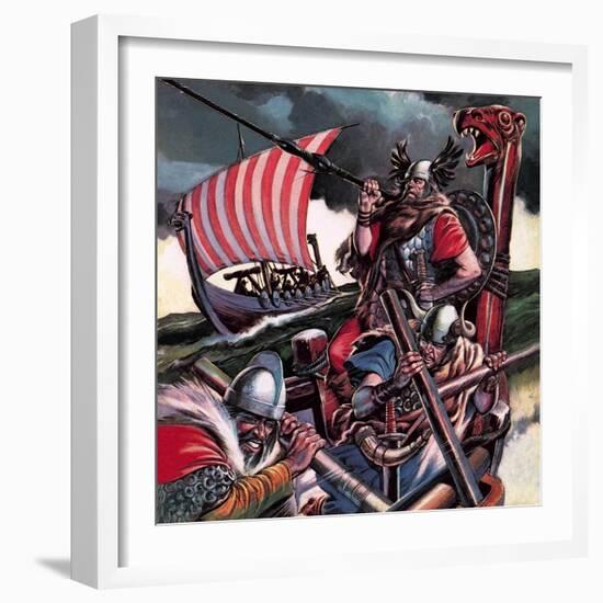 Leif Ericsson, the Viking Who Found America-Ron Embleton-Framed Giclee Print