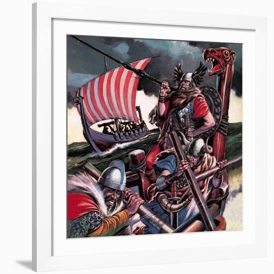 Leif Ericsson, the Viking Who Found America-Ron Embleton-Framed Giclee Print