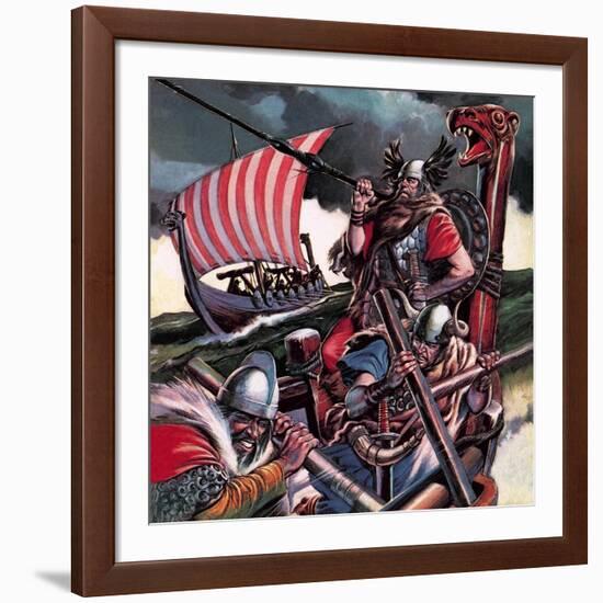 Leif Ericsson, the Viking Who Found America-Ron Embleton-Framed Giclee Print