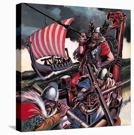 Leif Ericsson, the Viking Who Found America-Ron Embleton-Stretched Canvas