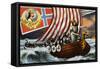 Leif Erikson-Discoverer Of America-Antoon Kuper-Framed Stretched Canvas