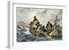 Leif Erikssen Off the Coast of Vineland in a Viking Landing Boat-null-Framed Giclee Print