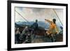 Leif Eriksson (10th Century) Sights Land in America, 1893-Christian Krohg-Framed Giclee Print