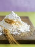 Flour and Wheat on Cutting Board-Leigh Beisch-Stretched Canvas