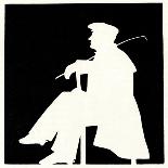 George Gordon Lord Byron a Silhouette of the English Romantic Poet in Profile Sitting on a Chair-Leigh Hunt-Laminated Art Print