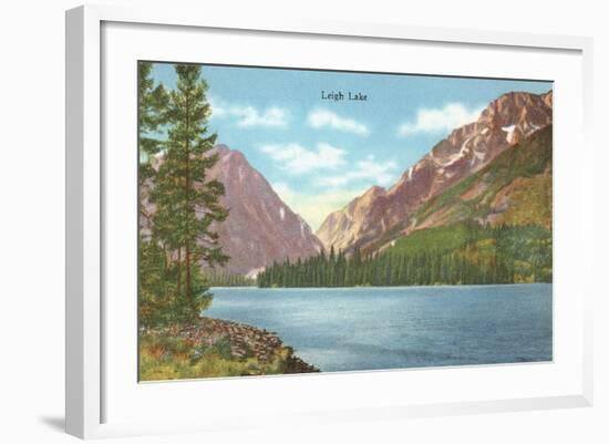 Leigh Lake, Grand Teton-null-Framed Art Print