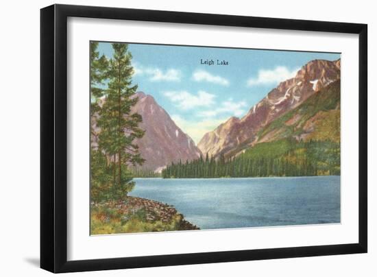 Leigh Lake, Grand Teton-null-Framed Art Print