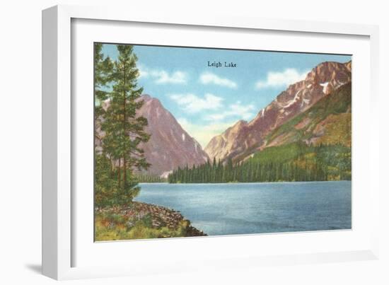 Leigh Lake, Grand Teton-null-Framed Art Print