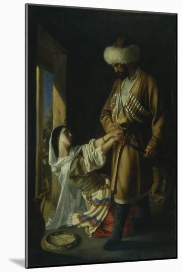 Leila and Khadji Abrek (After the Poem by M. Lermonto), 1852-Nikolai Nikolayevich Ge-Mounted Giclee Print