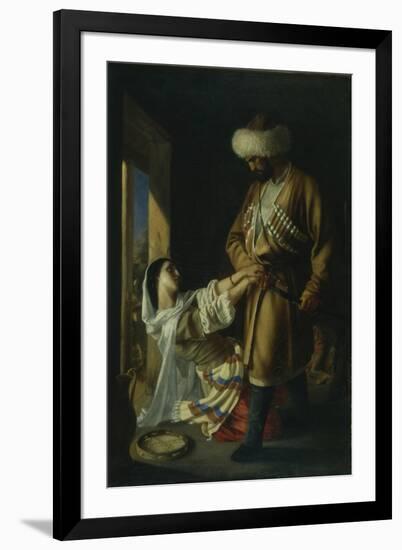 Leila and Khadji Abrek (After the Poem by M. Lermonto), 1852-Nikolai Nikolayevich Ge-Framed Giclee Print