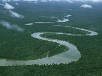 Meandering River, Irian Jaya, Indonesia, Southeast Asia-Leimbach Claire-Framed Stretched Canvas