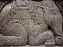 Relief Carving of a Kneeling Elephant on the Hindu Temple of Prambanan, Java, Indonesia-Leimbach Claire-Photographic Print