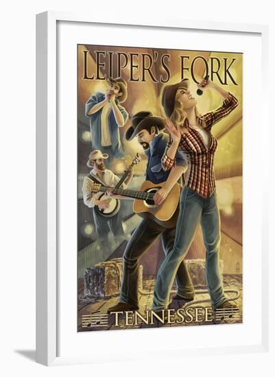 Leiper's Fork, Tennessee - Country Band-Lantern Press-Framed Art Print