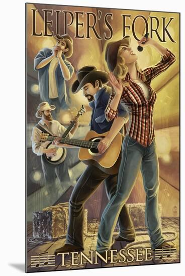 Leiper's Fork, Tennessee - Country Band-Lantern Press-Mounted Art Print