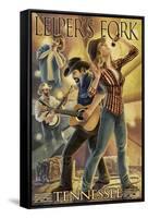 Leiper's Fork, Tennessee - Country Band-Lantern Press-Framed Stretched Canvas