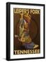 Leiper's Fork, Tennessee - Cowboy Boot-Lantern Press-Framed Art Print