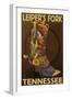 Leiper's Fork, Tennessee - Cowboy Boot-Lantern Press-Framed Art Print