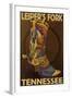 Leiper's Fork, Tennessee - Cowboy Boot-Lantern Press-Framed Art Print