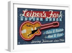 Leiper's Fork, Tennessee - Guitar Shack-Lantern Press-Framed Art Print