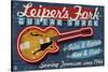 Leiper's Fork, Tennessee - Guitar Shack-Lantern Press-Stretched Canvas