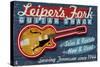 Leiper's Fork, Tennessee - Guitar Shack-Lantern Press-Stretched Canvas